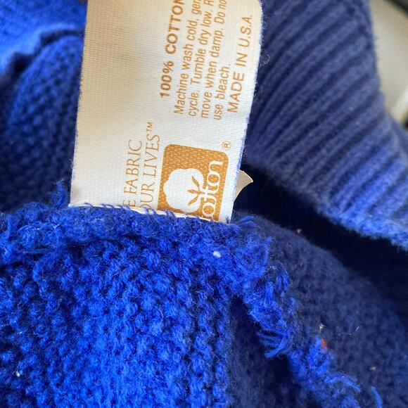 Vintage 80s University of Kentucky Sweater Mens Larg Wildcats Ncaa Football Blue - Picture 8 of 16